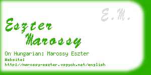 eszter marossy business card